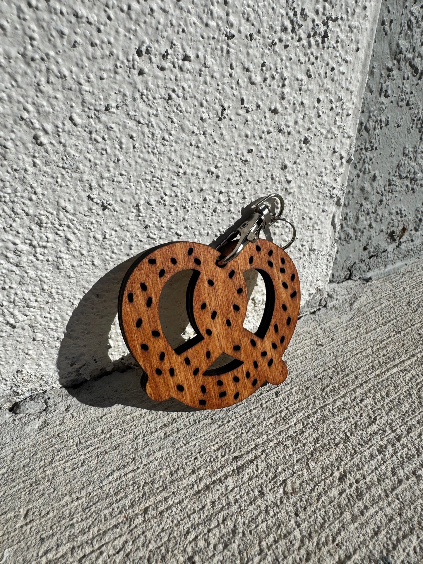 Laser Cut Pretzel Bag Charm – Salty Theme Park Snack Gift