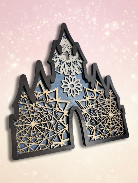 Laser Cut The Magic Castle Layered Wall Art – Enchanted Fairytale Fortress Home Decor