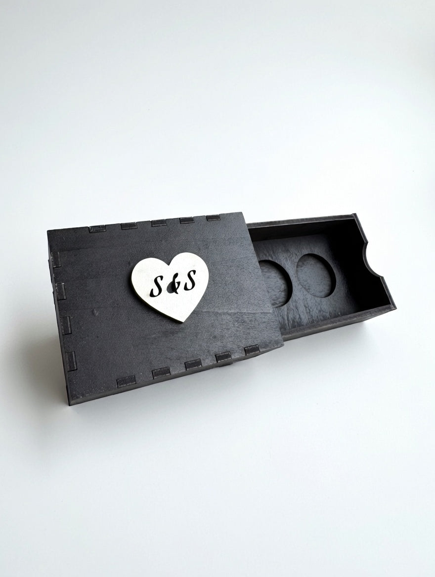 Personalized Laser Cut Wooden Ring Box – Custom Engraved Proposal, Wedding or Engagement Keepsake