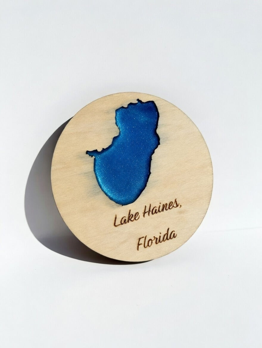 Personalized Laser Cut Lake Coaster – Custom Lake House Gift & Functional Decor