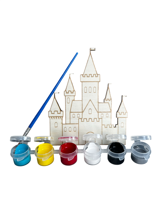 DIY Paint Your Own Wooden Castle Kit – Build & Paint Your Mystical Fortress Set