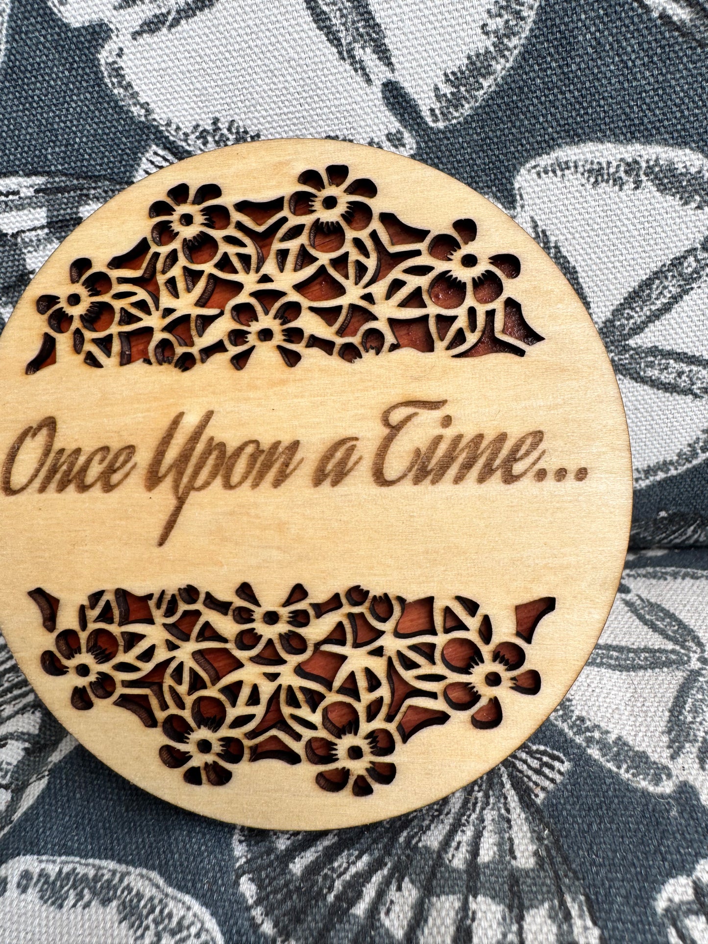 Laser Cut Once Upon a Time Layered Coaster Set (4) – Fairytale Castle Magical Functional Decor