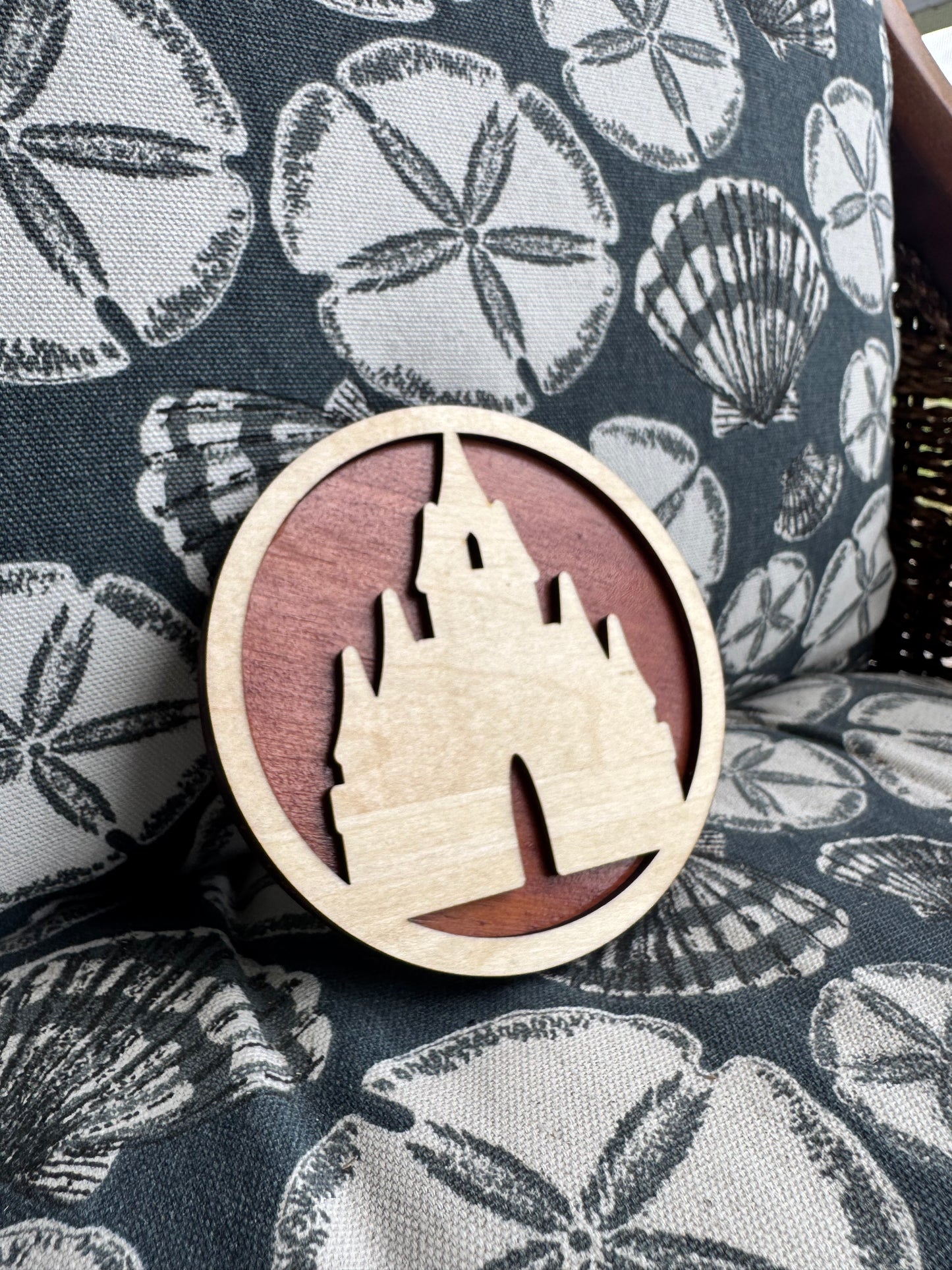 Laser Cut Castle Layered Coaster Set (4) – Magical Functional Home Decor & Table Protection