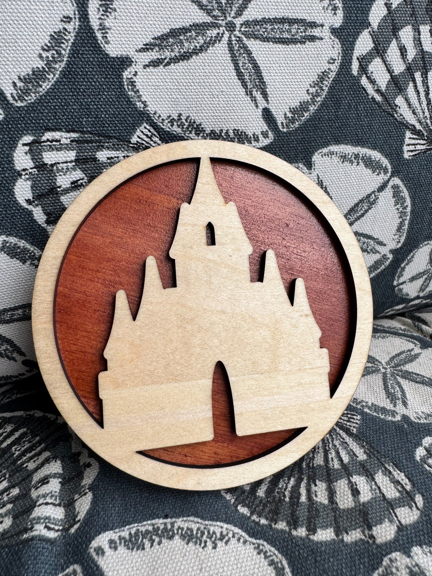 Laser Cut Castle Layered Coaster Set (4) – Magical Functional Home Decor & Table Protection