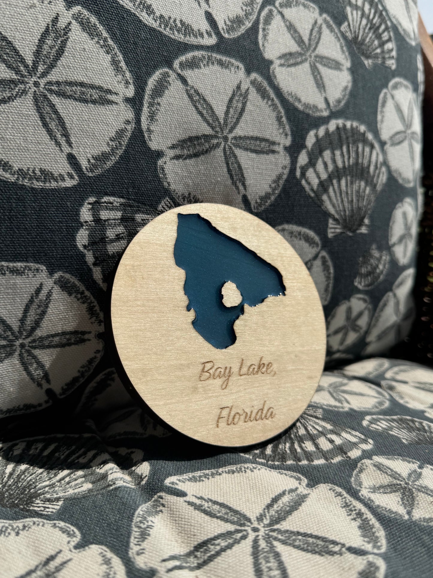 Laser Laser Cut Magical Lakes Layered Coaster Set (4) – Enchanted Water Scene Functional Home Decor