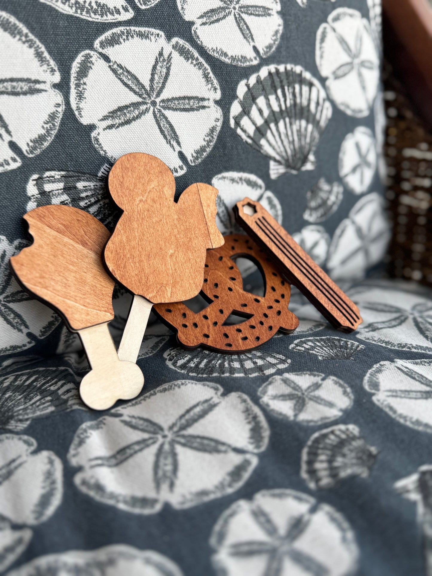 Laser Cut Theme Park Snack Magnets (Set of 4) – Magical Ride & Food Fridge Magnets for Disney & Park Fans