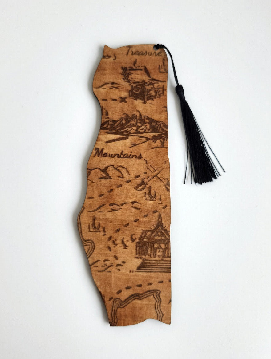 Laser Cut Pirate Map Bookmark Pack (3) – Treasure Hunt Book Lover Gift Set & Functional Reading Accessories