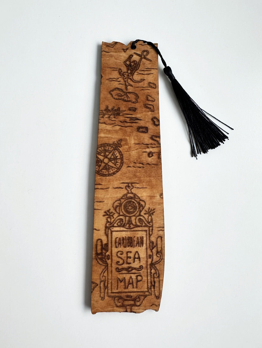 Laser Cut Pirate Map Bookmark Pack (3) – Treasure Hunt Book Lover Gift Set & Functional Reading Accessories