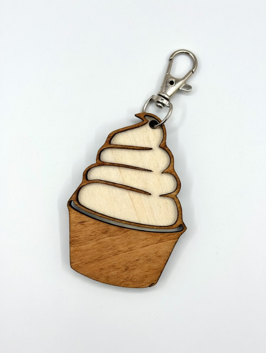 Laser Cut Pineapple Whip Bag Charm– Magical Disney Snack Theme Park Gift | Bag Charm