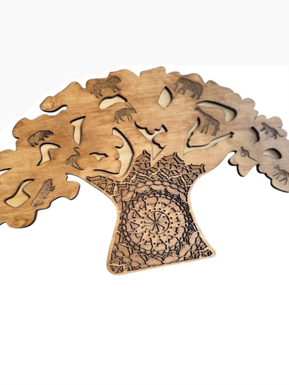 Laser Cut Tree of Life Layered Wall Art – Enchanted Nature Symbol & Functional Home Decor