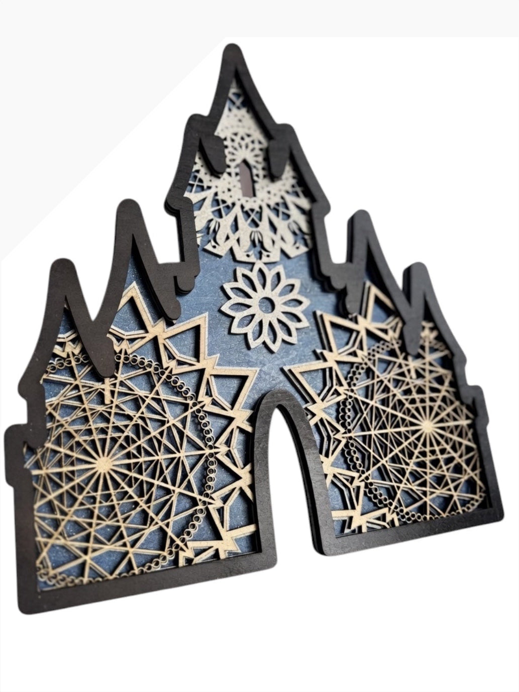 Laser Cut The Magic Castle Layered Wall Art – Enchanted Fairytale Fortress Home Decor