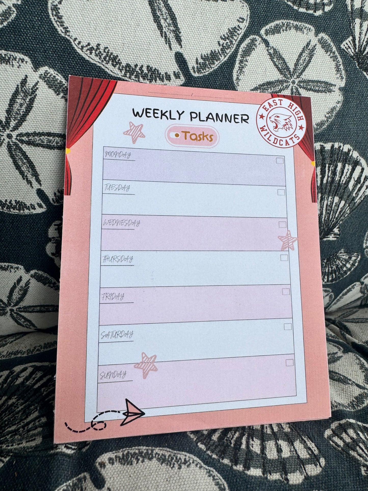 High School Musical Inspired Notepad Planner | Wildcats Daily Planner Pad | School Organizer for Notes, To-Do Lists & Desk Decor