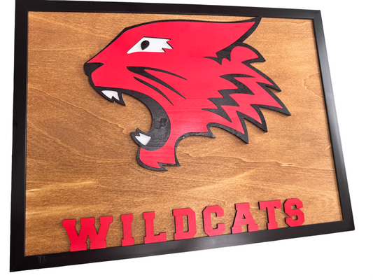 Wildcats Inspired Layered Wall Art | High School Musical Decor | Y2K Musical Theater Room Decor | Laser Cut Wooden Wall Hanging