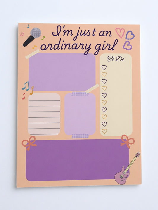 Hannah Montana Inspired Notepad Planner | Cute Daily Planner for School, Work & To-Do Lists