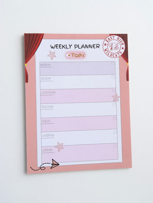 High School Musical Inspired Notepad Planner | Wildcats Daily Planner Pad | School Organizer for Notes, To-Do Lists & Desk Decor