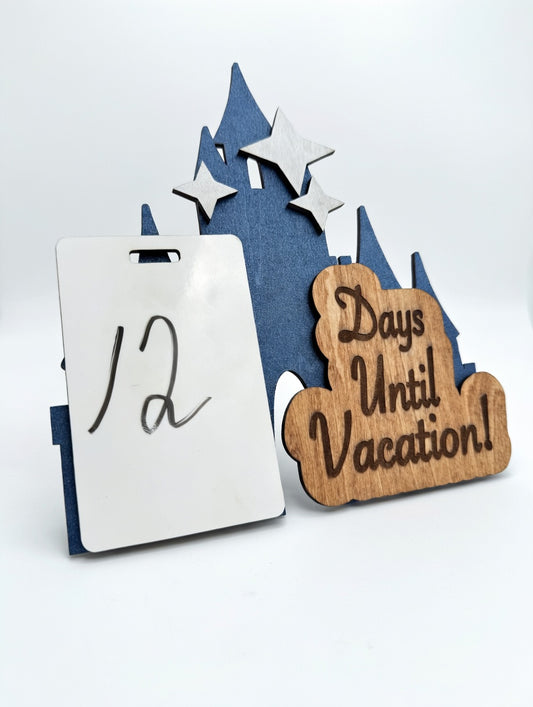 Laser Cut Vacation Countdown Magnet – Custom Florida Trip Tracker & Enchanted Fridge Home Decor