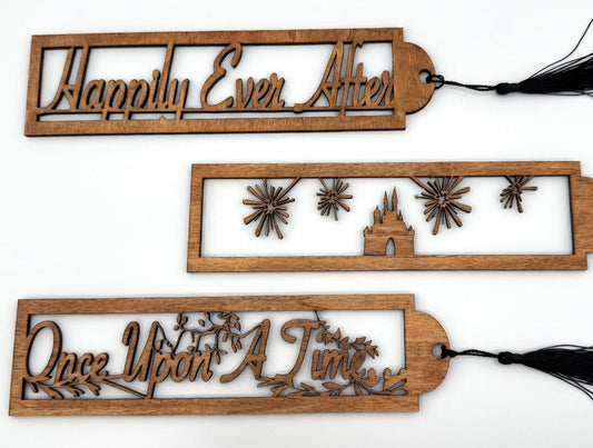 Laser Cut Theme Park Bookmark Pack (3) – Magical Ride & Attraction Book Lover Gift Set